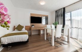 Family Room - dining table and TV